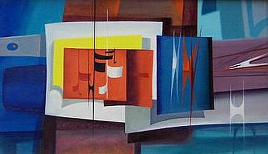 Painting: "Abstract Composition 8510" by Edwin Fulwider