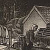 Print: "Lobstermen" by Ernest Fiene, circa 1940