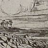 Print: "Rocks at Larchmont, Ohio" by Marion Maxon Healy, 1959