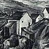 Bertha Mae Landers Print: "New Mexico Village"